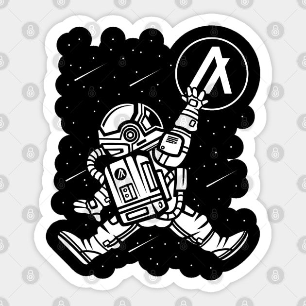 Astronaut Algorand ALGO Coin To The Moon Crypto Token Cryptocurrency Wallet Birthday Gift For Men Women Sticker by Thingking About